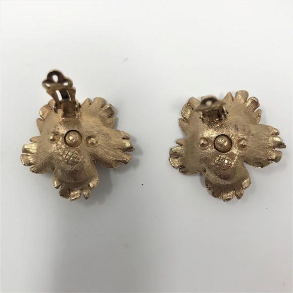 (SOLD)Gold & Frosted Silver Purple Trembler Brooch - Picture 5 of 6